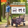 Wagon Stroller for 2 Kids, Push-Pull Collapsible Quad Stroller with Canopy, Adjustable Handle & Brake Wheels - 4 of 4