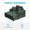 Mjkone Modern Extra-Large Corduroy Upholstered Modular Sectional Sofa Set,Deep Seat Sleeper Chair Indoor with Ottoman - 4 of 4