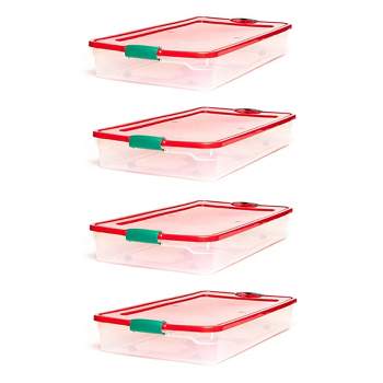 4-Pack Under Bed Plastic Storage Bin Unit Boxes Are Containers For Clo –  Home Harmony