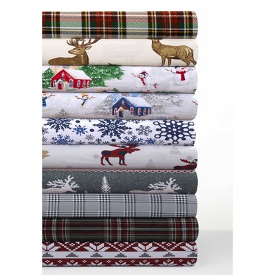 Savannah Plaid Twin Cotton Flannel Deep Pocket Sheet Set