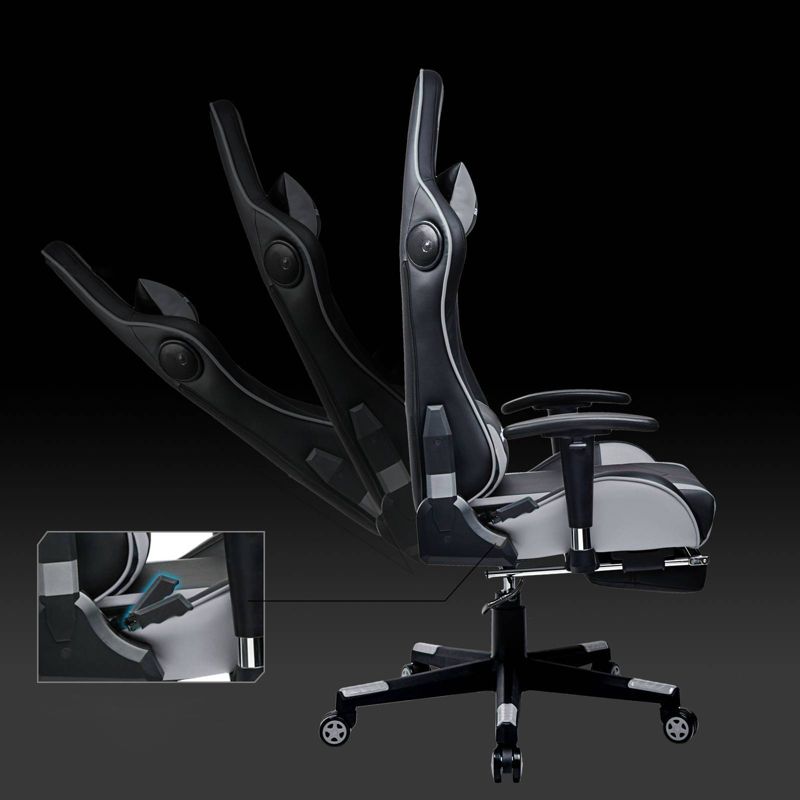 Gaming Chair with Bluetooth Speakers Footrest PU Leather Office Chair - GTRACING, 5 of 9