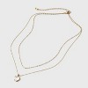 14K Gold Dipped Cubic Zirconia Mother of Pearl Heart Pendant Multi-Strand Necklace - A New Day™ Gold - 3 of 4
