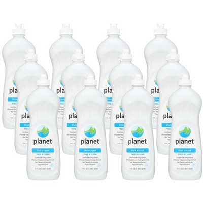 Planet Dish Liquid Free and Clear - Case of 12/19 fz