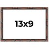 PosterPalooza | 13x9 Thin Bamboo Picture Frame, UV Acrylic, 2 Finishes - Gold and Brown - 2 of 4