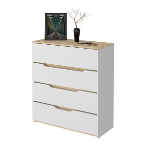 NicBex 4 Drawers Dresser for Bedroom,Dressers with Light Oak Wooden Top,Modern Freestanding Dresser,Storage Dresser for Bedroom - 1 of 4
