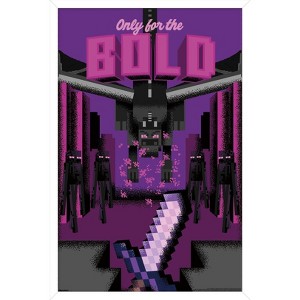 Trends International Minecraft: Discover - Only For The Bold Framed Wall Poster Prints - 1 of 4