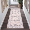 Vintage Rug Non Slip Non Shedding Washable Rug Bordered Printed Low Pile Soft Distressed Foldable Carpet for Bedroom Living Room Office Nursery - 2 of 4