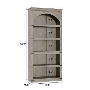 68" Tall Arch Display Cabinet, 6 Tier Bookshelves and Bookcases, Floor Standing  Storage Shelves, Furniture Home Decor for Bedroom Living Room Office - 1 of 1
