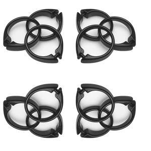 Carnation Home "Snap" Plastic Shower Curtain Hooks in Black - 1 of 3