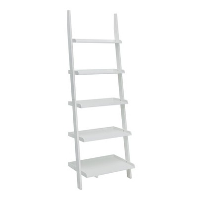 French Country Ladder 72" 5 Shelf Bookshelf - Convenience Concepts