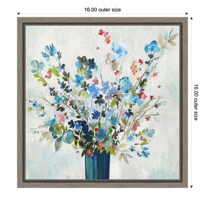Amanti Art Enlightenment (Flower Vase) by Asia Jensen Canvas Wall Art Print Framed 16 x 16-in.