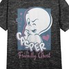 Casper Animated Friendly Ghost Crew Neck Short Sleeve Black Heather Women's Night Shirt - 2 of 2