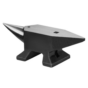 VEVOR Single Horn Anvil, 22Lbs Cast Steel Anvil, High Hardness Rugged Round Horn Anvil Blacksmith - 1 of 4