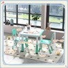 Aghana Digitals 3-Piece Toddler Table & Chair Set: Height-Adjustable, Space-Saving with Storage, - 3 of 4