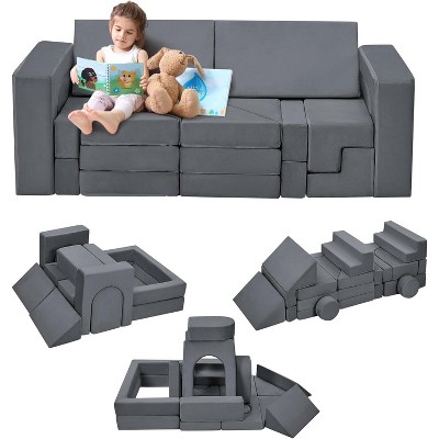 22 Piece Soft Modular Kids Play Couch for Boys and Girls