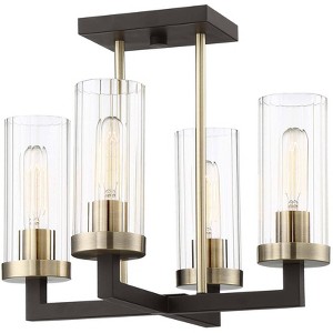 Minka Lavery Minka Ainsley Court 16" 4-Light Bronze and Clear Glass Ceiling Light - 1 of 1