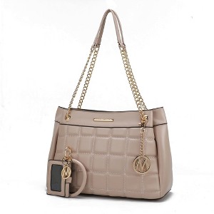 MKF Collection Mabel Quilted Women’s shoulder Bag & Bracelet Keychain with a Credit Card Holder by Mia K - 1 of 4