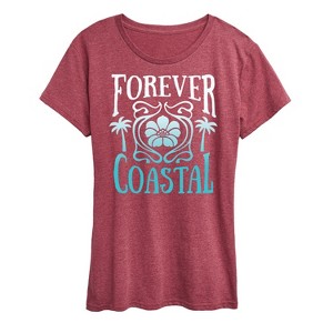 Women's - Instant Message - Forever Coastal Short Sleeve Graphic T-Shirt - 1 of 4