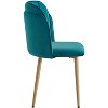 Nordlys Set of 2 Metal and Fabric Dining Chairs Vintage Style Upholstery Dining Room - 3 of 4