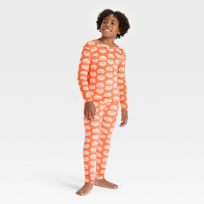 Kids' 2pc Halloween Snuggly Soft Long Sleeve Tight Fit Pajama Set - Cat & Jack™