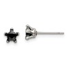 Chisel Stainless Steel Polished 5mm Black Star Cubic Zirconia Stud Earrings - 2 of 4