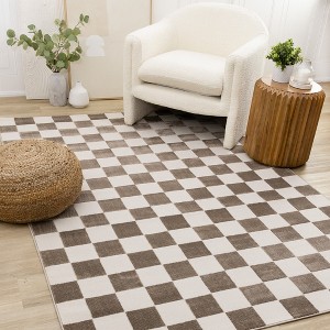 Rug Branch Contemporary Geometric, Tonal/Solid Brown Indoor Area Rug - 1 of 4