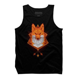 Men's Design By Humans Firefox Stare By sayahelmi Tank Top - 1 of 4
