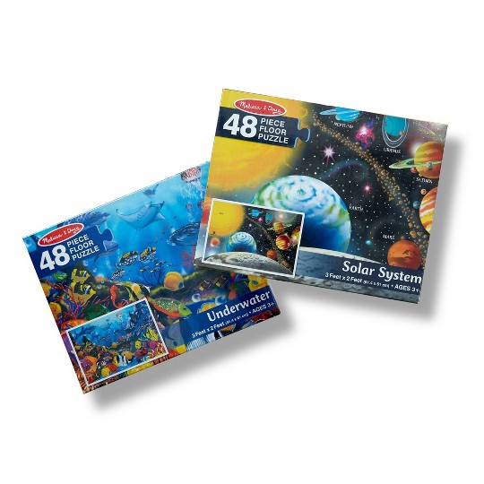 Buy Melissa And Doug Solar System And Underwater Jumbo Floor Puzzle 48pc For Usd 1999 Toysrus