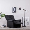 vidaXL Reclining Chair Black Faux Leather - 3 of 4