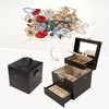 Unique Bargains 3 Layers PU Leather Jewelry Box with Drawer and Mirror - 2 of 4