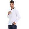 Mens Long Sleeve Henley Shirts Casual Tee Shirts Crew Neck Regular Fit Button Pullover T-Shirts - 2 of 4