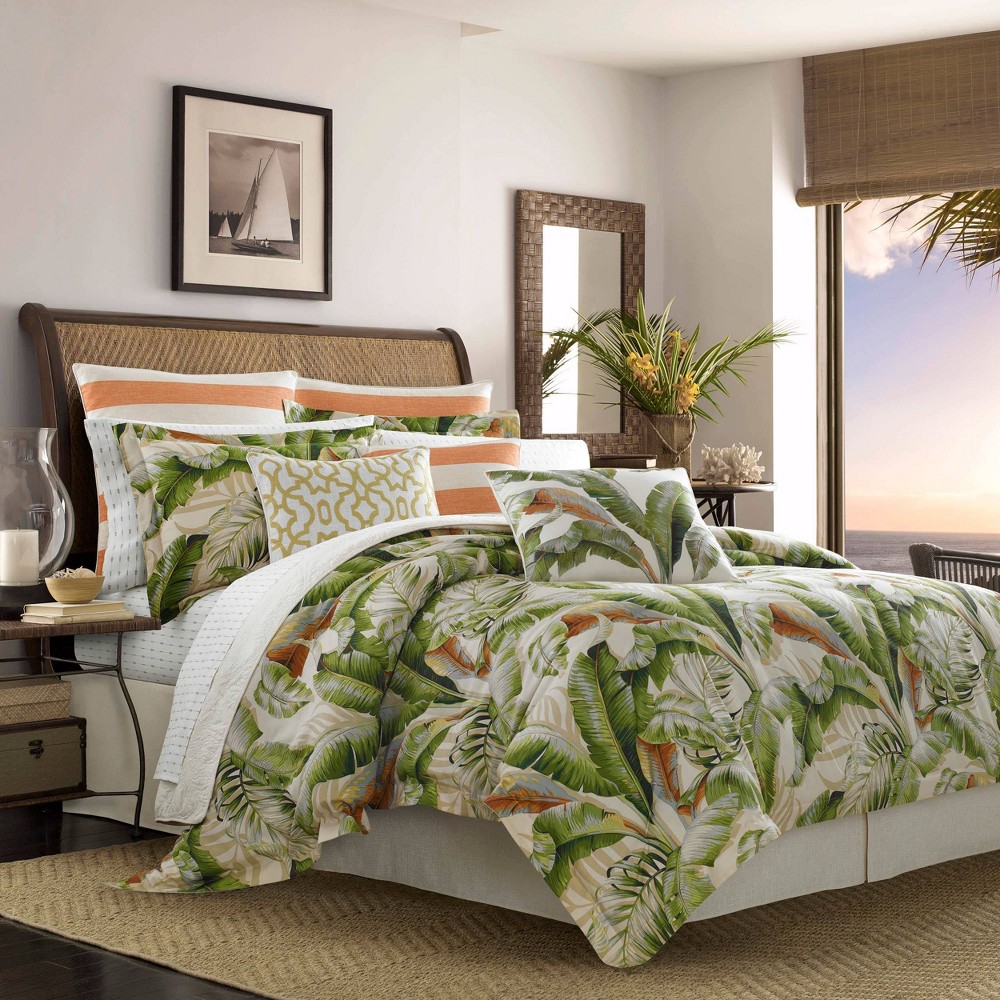 Photos - Bed Linen Tommy Bahama King Palmiers Duvet Cover Set Green  