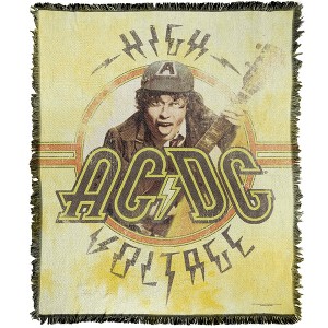 ACDC High Voltage Tie Dye Blanket 50"x60" Woven Tapestry - 1 of 4