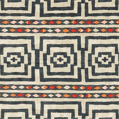 Hypnotic Black and White Cotton King Quilt Set