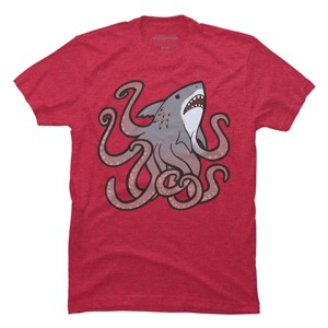 Men's Design By Humans Sharktopus By owlapin T-Shirt - 1 of 4