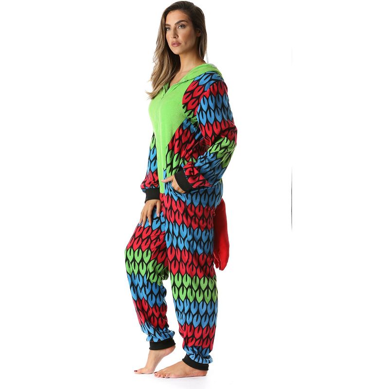 Just Love Womens One Piece Parrot Adult Onesie Hooded Pajamas, 4 of 6