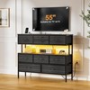 Hausource 9 Drawer Dresser 55" TV Stand Chest of Drawers with Charging Station, LED Light - 3 of 4
