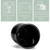 Elanze Designs Ribbed 14 ounce Ceramic Stoneware Handwarmer Mug, Black - 3 of 4