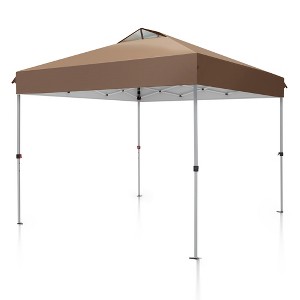 Captiva Designs 10’ x 10’ Outdoor Pop-Up Canopy Tent - Portable Sun Shelter for Camping & Events (Blue) - 1 of 4
