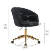 NicBex Adjustable Height Home Office Chair with Metal Base and Wheels for Work Study Vanity,Bedroom - 3 of 4