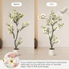 4FT Artificial Magnolia Tree with Realistic White Flowers & Lush Green Leaves - 4 of 4