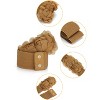INSPIRE CHIC Women's Chiffon Flowers Press Stud Button Elastic Textured Band Waist Belt - 2 of 4