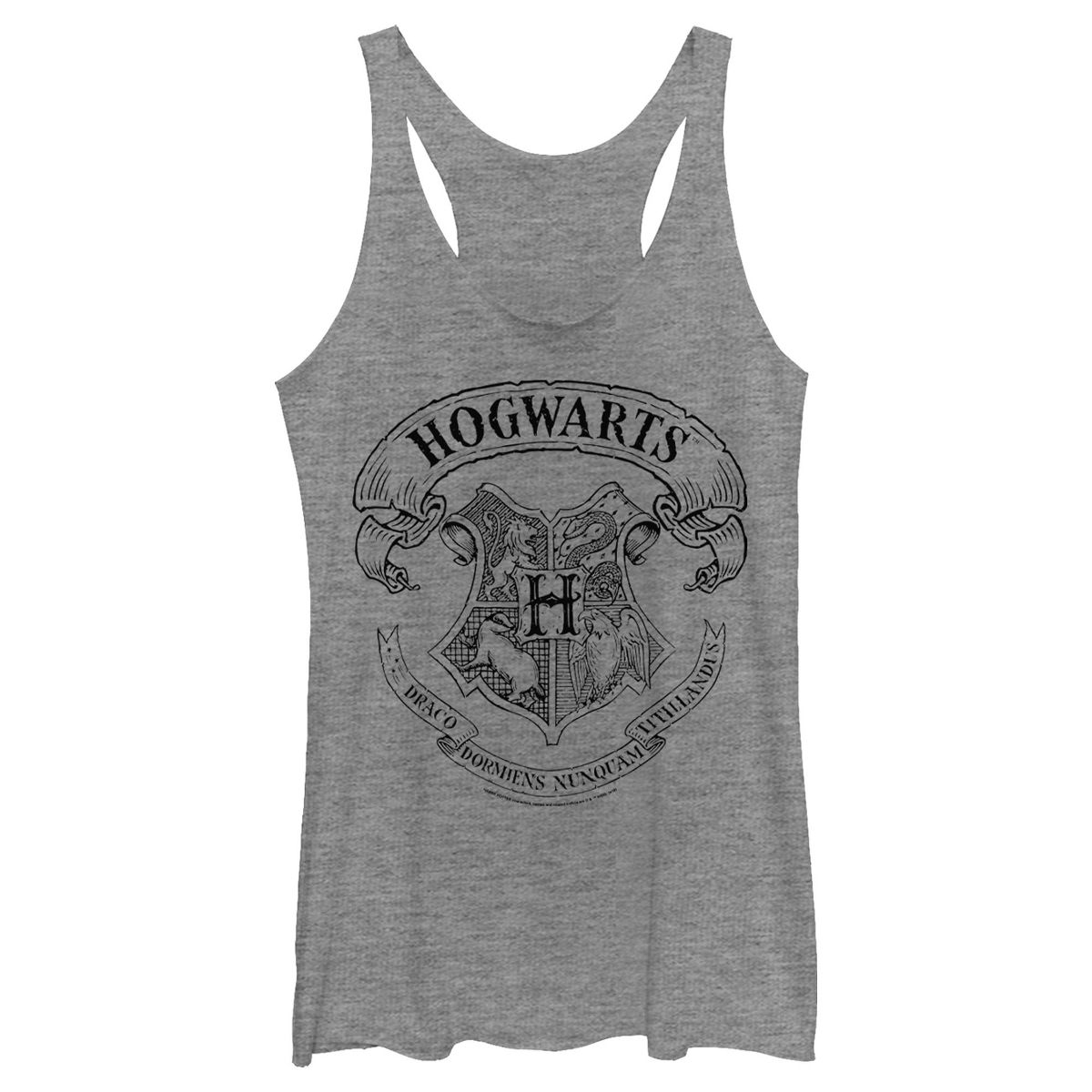 Women's Harry Potter Hogwarts 4 House Crest Racerback Tank Top