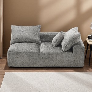 67.7" Chenille 2-Seater Modular Sofa with Lounging Design, No-Installation Setup - 1 of 4