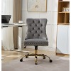NicBex Adjustable Office Chair with Wheels and Lumbar Support,Armlees Velvet Upholstered Desk Chair for Adult, Student - 2 of 4