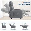 Recliner Chair for Adults, PU Leather Reclining Sofa with Side Pocket, Tall Back & Wide Padded Arms - Home Theater Living Room Seat - 3 of 4