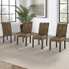 Set of 4 Edgewater Dining Chairs Seagrass/Dark Brown - Crosley - 2 of 4