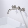 WOWOW Double-Handle Wall Mounted Bathroom Faucet - 2 of 4