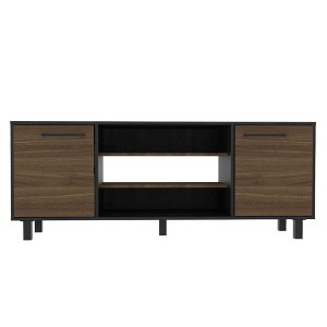 NicBex TV Stands for 60 inch TV,Modern Entertainment Center with 2 Cabinets and 3 Shelves,TV Console for Living Room, Bedroom, Home,Brown - 1 of 4
