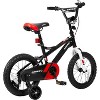 Weize Kids Bike, 14 Inch Children Bicycle for Boy Girl Toddler Age 3-5 Years Old, Black Carbon Steel Frame with Adjustable Seat and Training Wheel - 2 of 4